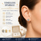 14K Yellow Gold Plated .925 Sterling Silver 1/7 Cttw Diamond Miracle Set Stud Earrings (I-J Color, I3 Promo Clarity)